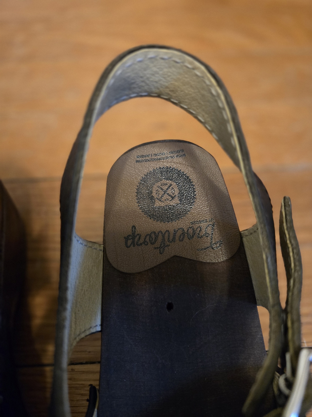 Troentorp Greta Black Leather Wood-Soled Clog Mary Jane Sandals 39 9 - Picture 4 of 4